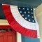 In the Breeze 3707 - Patriotic Ruffle Corner Bunting - Set of 2 - Outdoor Red, White and Blue Decoration